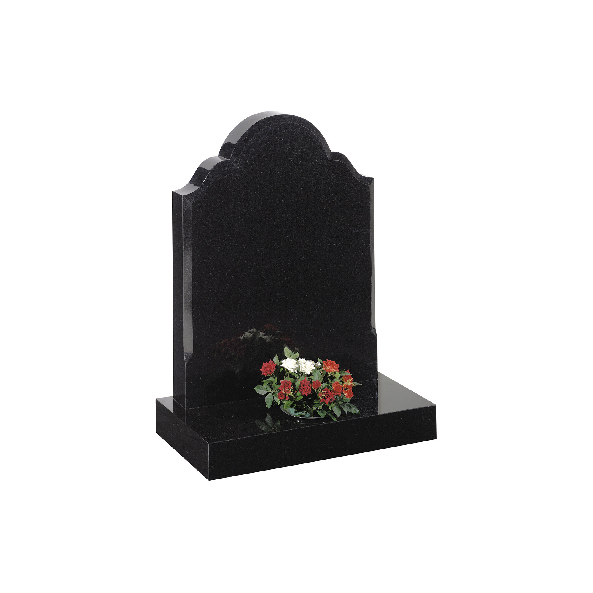 Dense Black Granite Memorial (WG25) - Stonerite