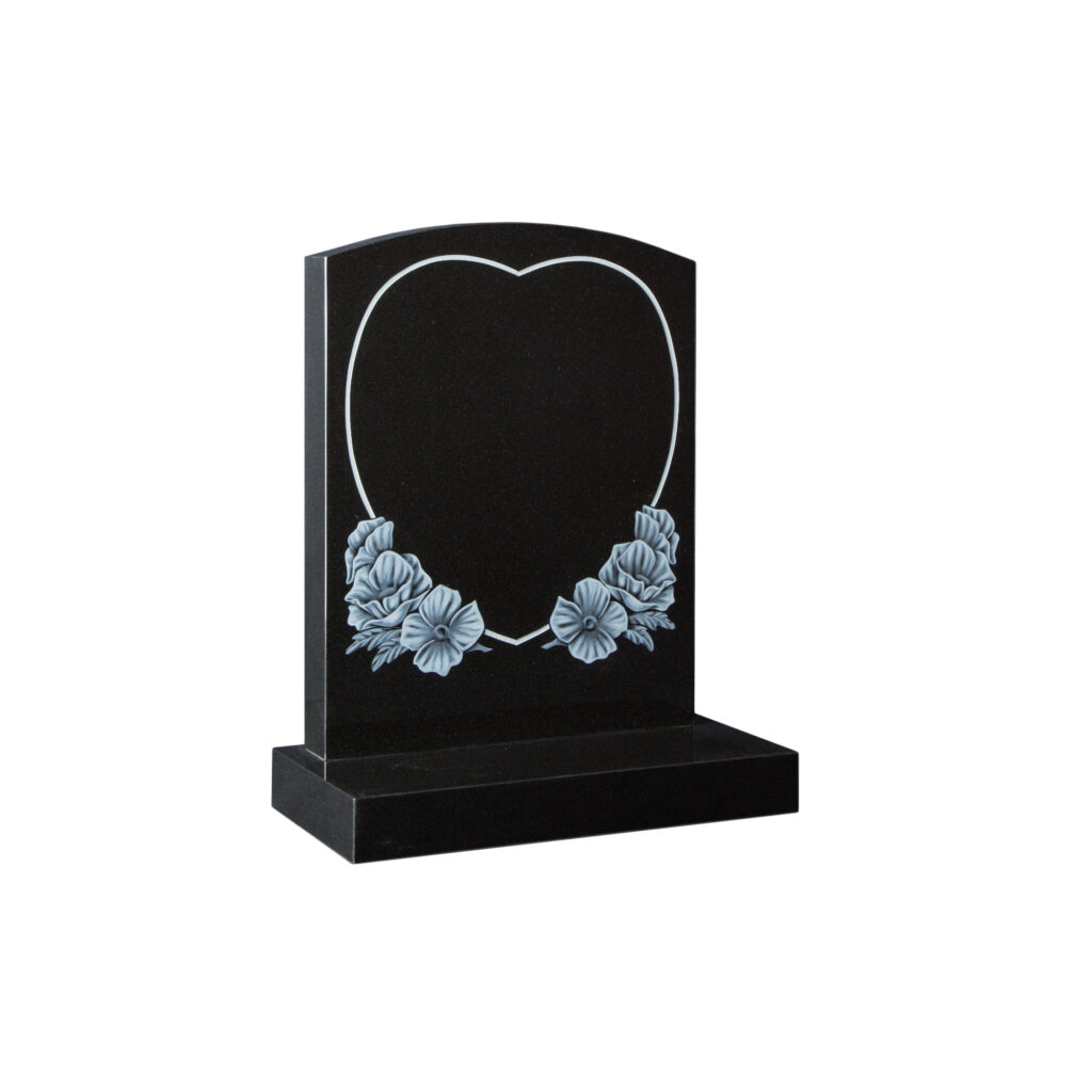 Dense Black Granite Memorial (WG33) Stonerite